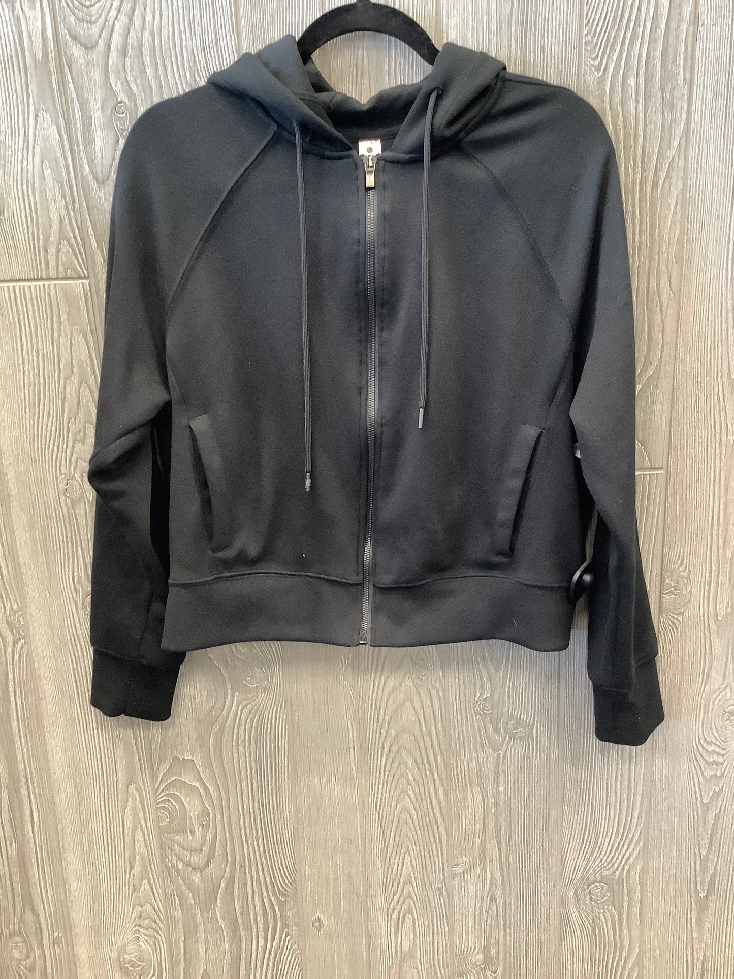 Athletic Sweatshirt Hoodie By Yogalicious In Black, Size: L