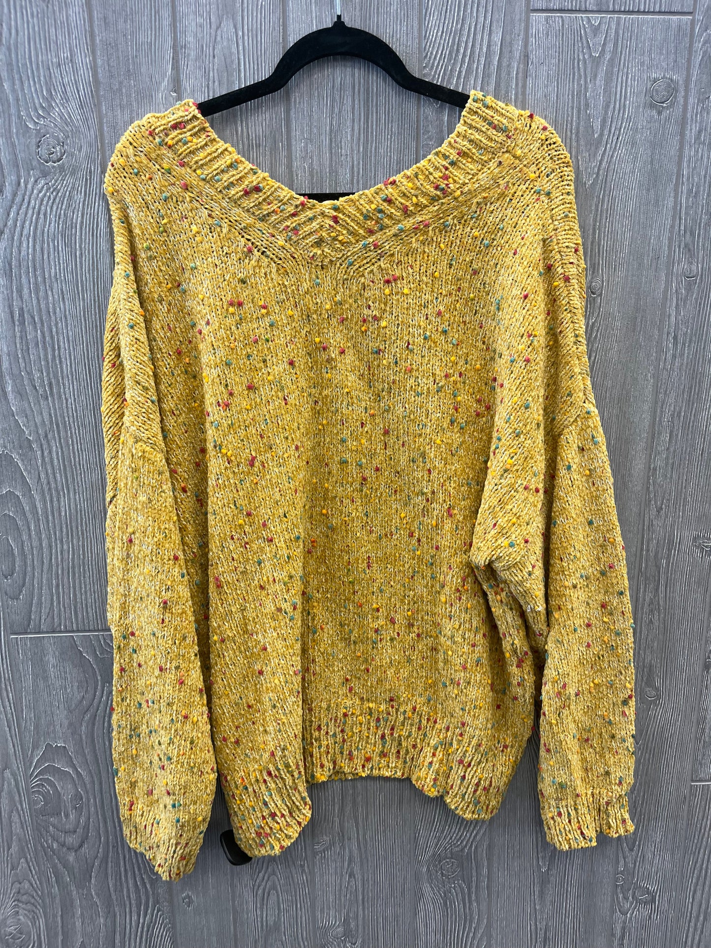 Sweater By Clothes Mentor In Yellow, Size: 3x