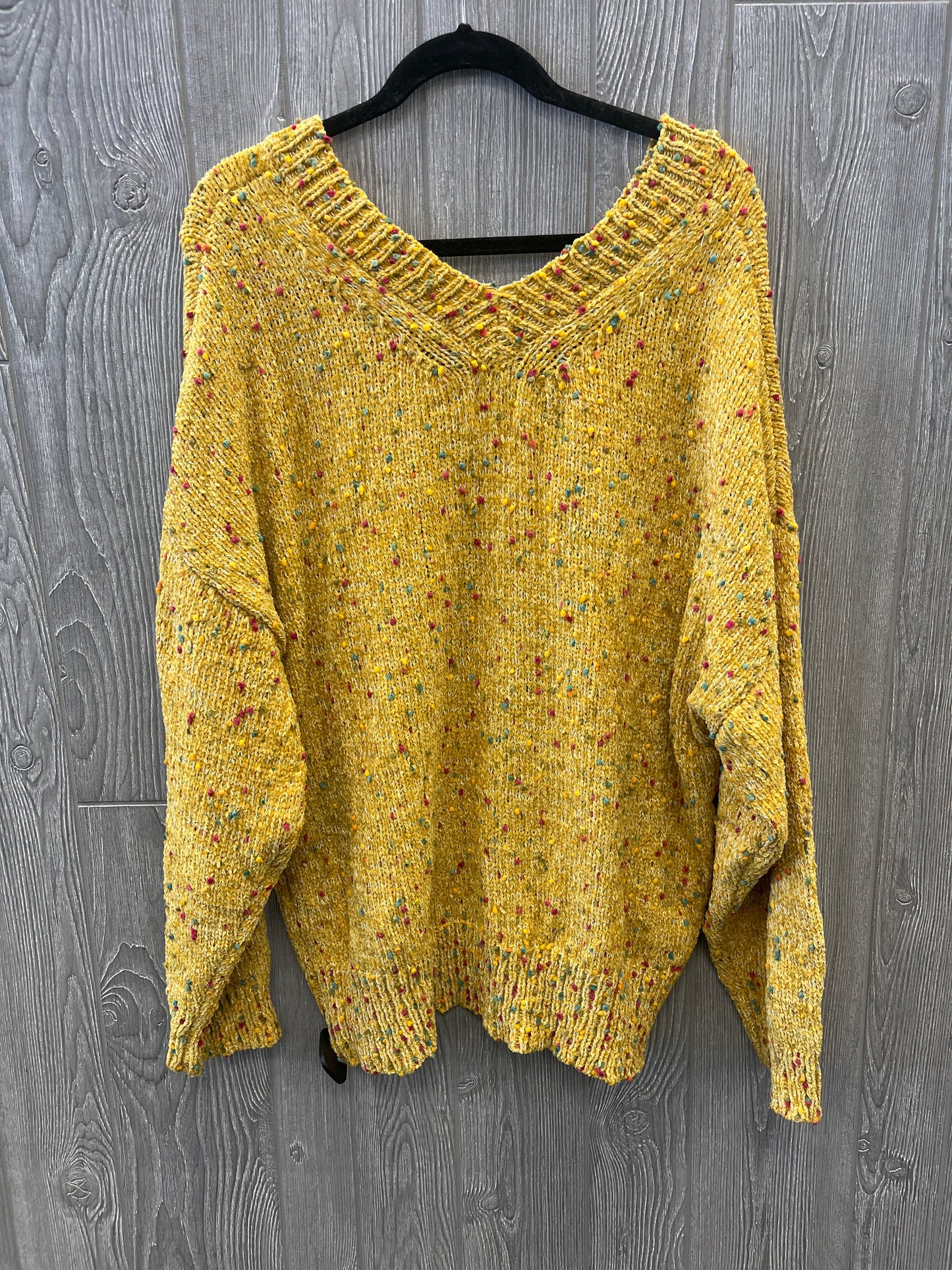 Sweater By Clothes Mentor In Yellow, Size: 3x