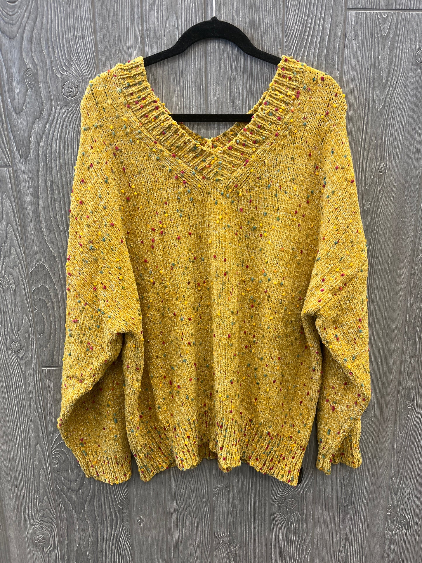 Sweater By Clothes Mentor In Yellow, Size: 3x