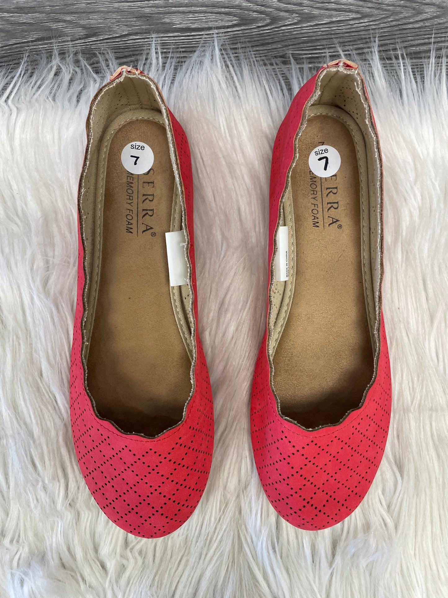 Shoes Flats By Serra In Red, Size: 7