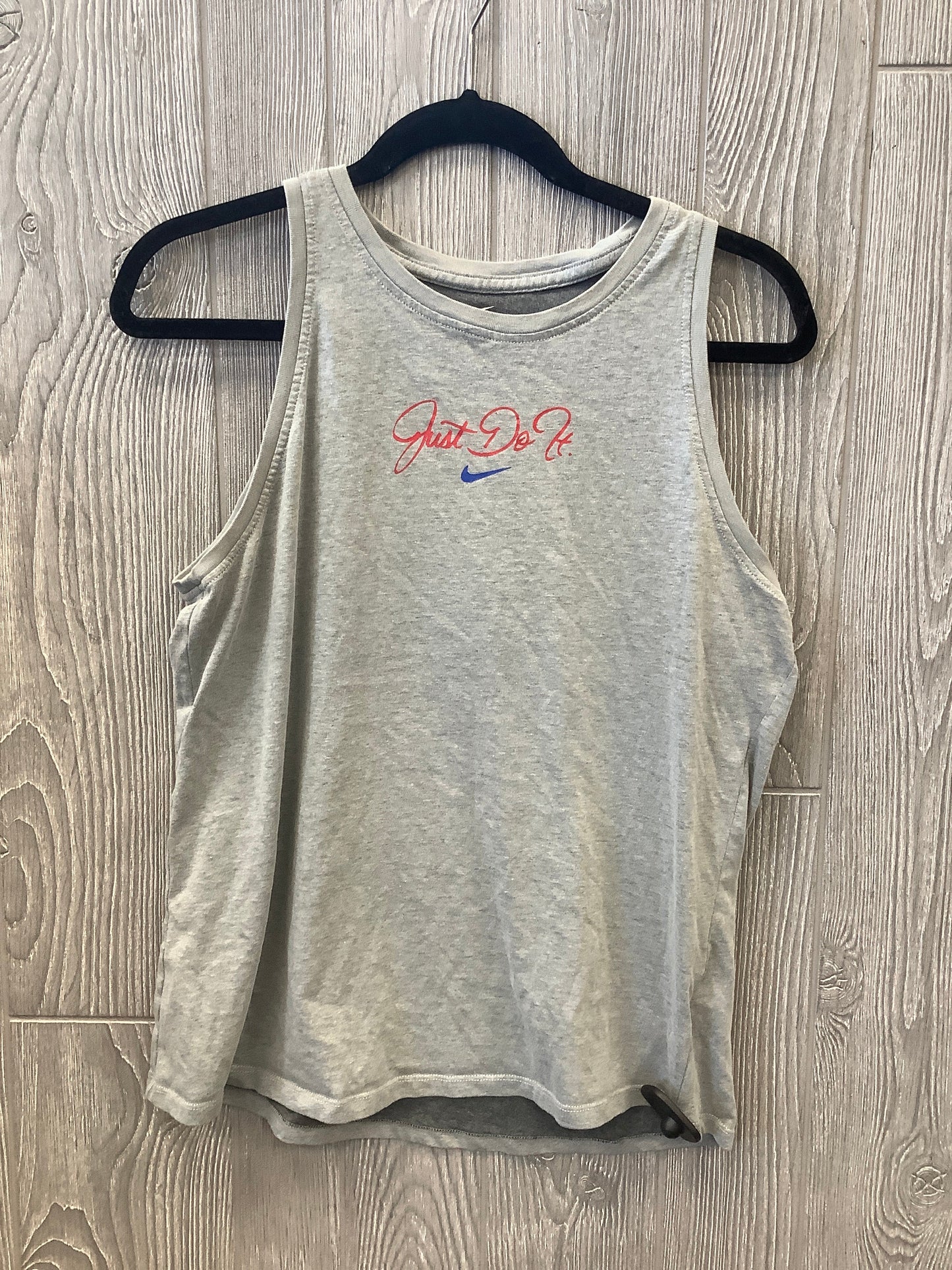 Athletic Tank Top By Nike In Grey, Size: L