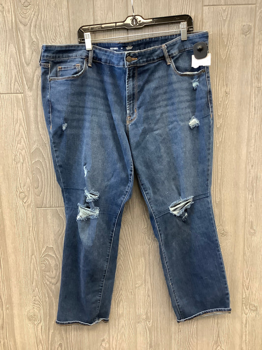 Jeans Straight By Old Navy In Blue, Size: 22