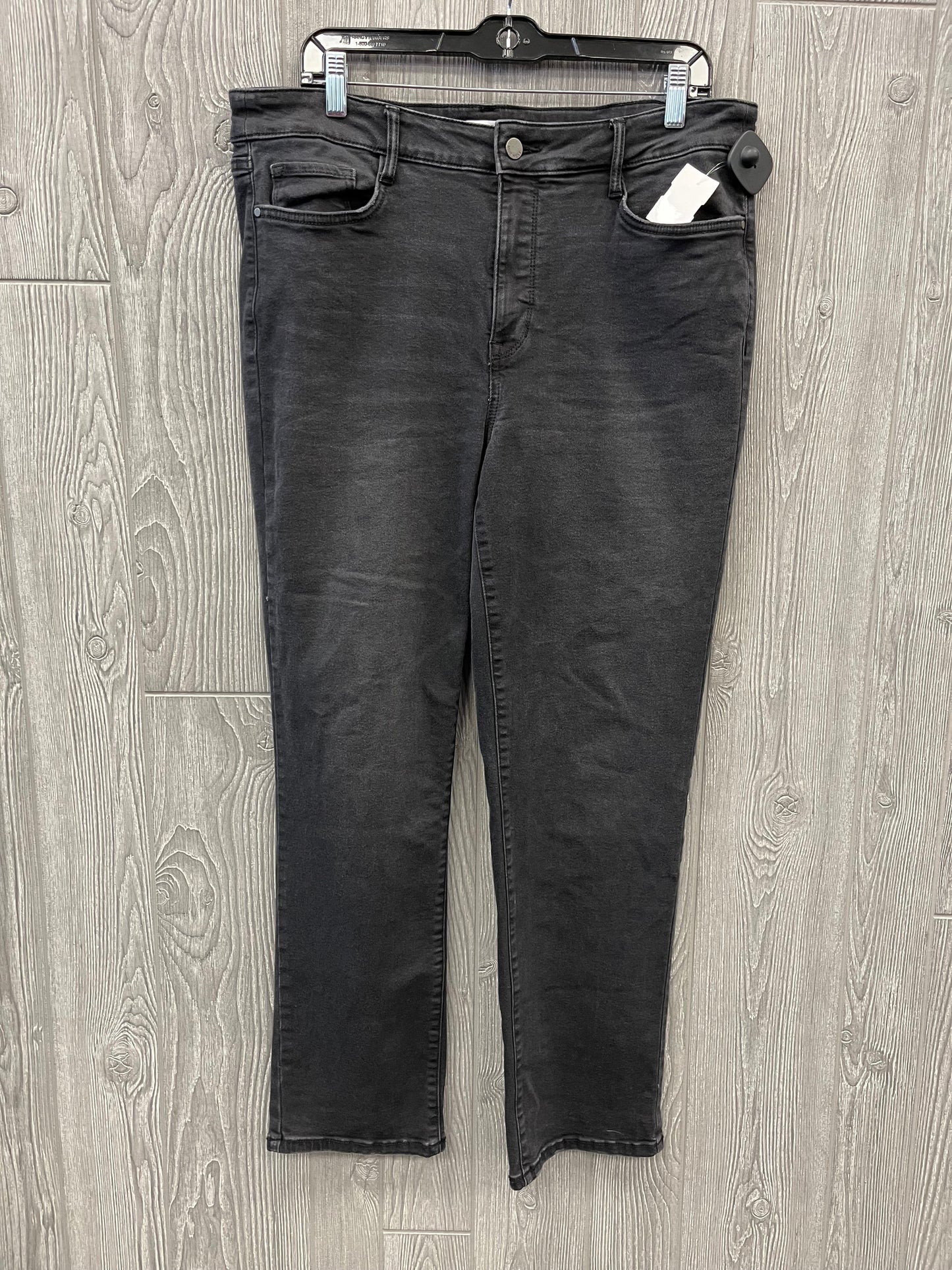 Jeans Straight By Nine West In Black, Size: 14