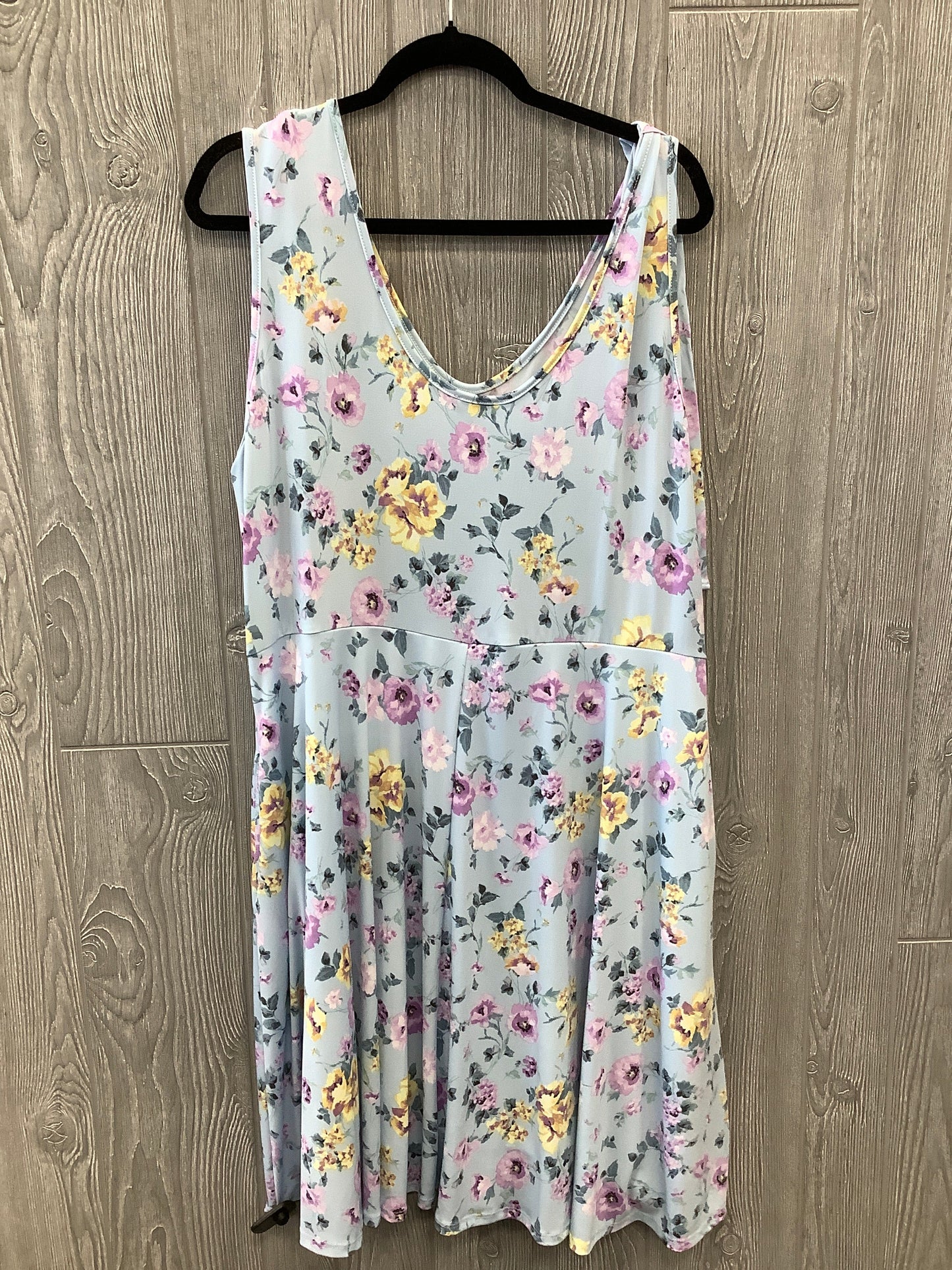 Dress Casual Midi By White Birch In Floral Print, Size: 3x