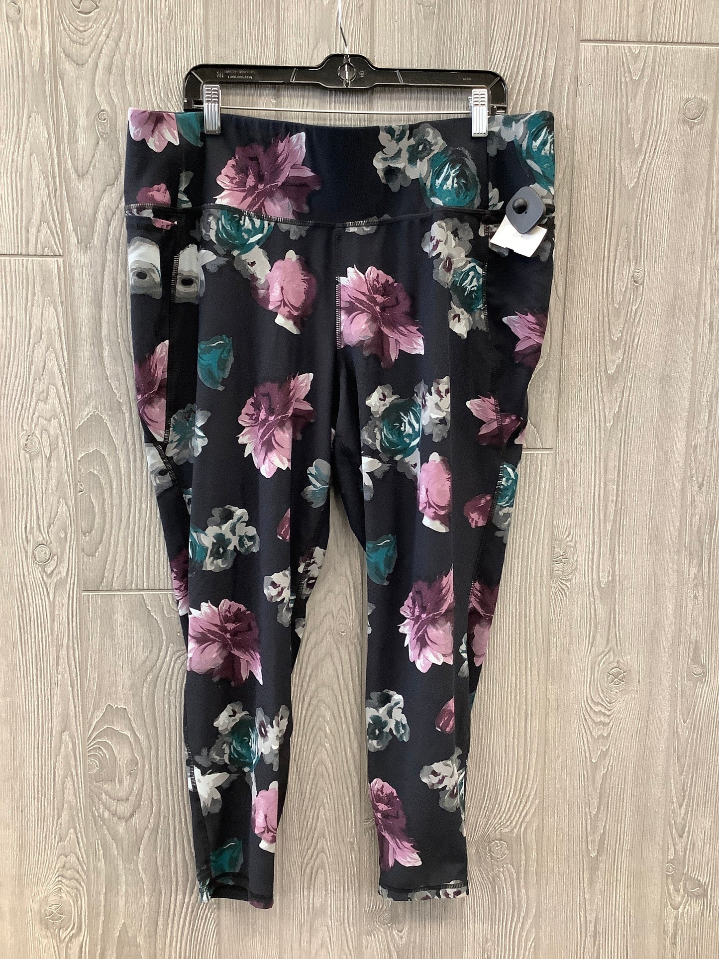 Athletic Leggings By Livi Active In Floral Print, Size: 3x