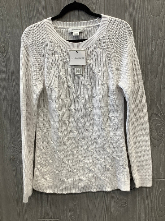 Sweater By Liz Claiborne In White, Size: M