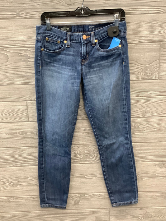 Jeans Cropped By J. Crew In Blue Denim, Size: 4