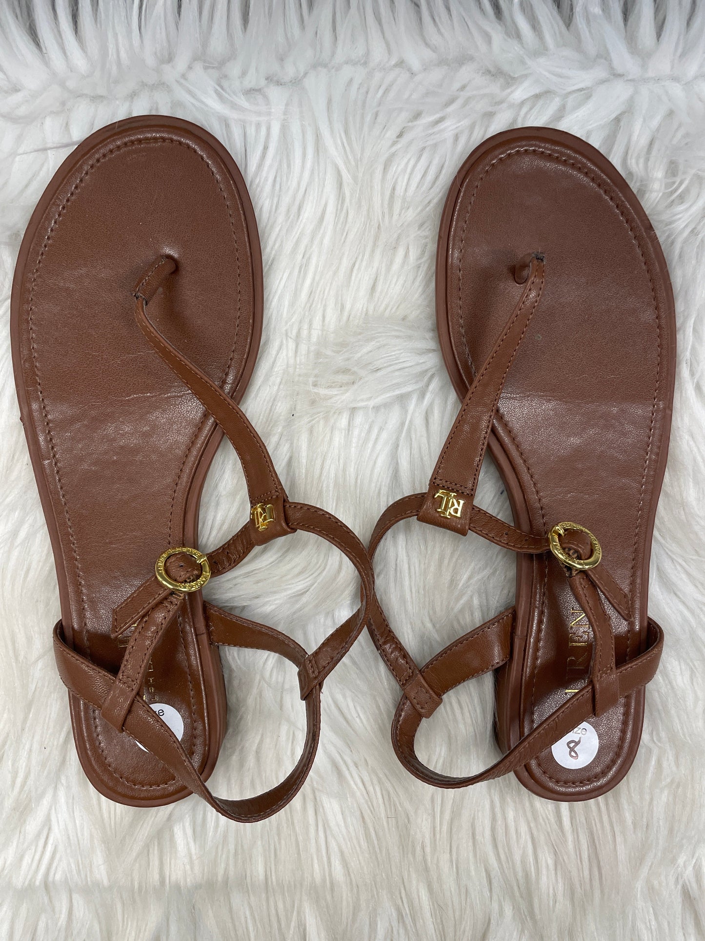 Sandals Flats By Ralph Lauren In Brown, Size: 8