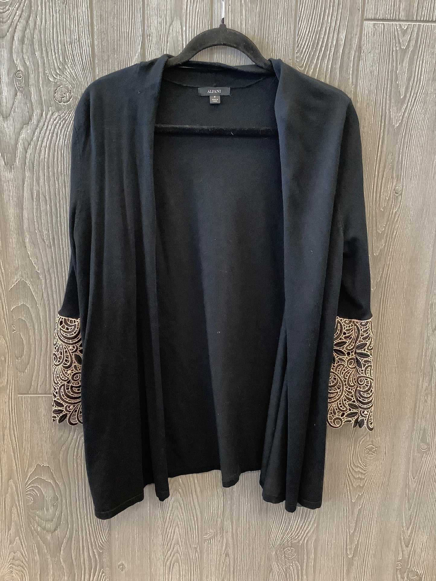 Cardigan By Alfani In Black, Size: M