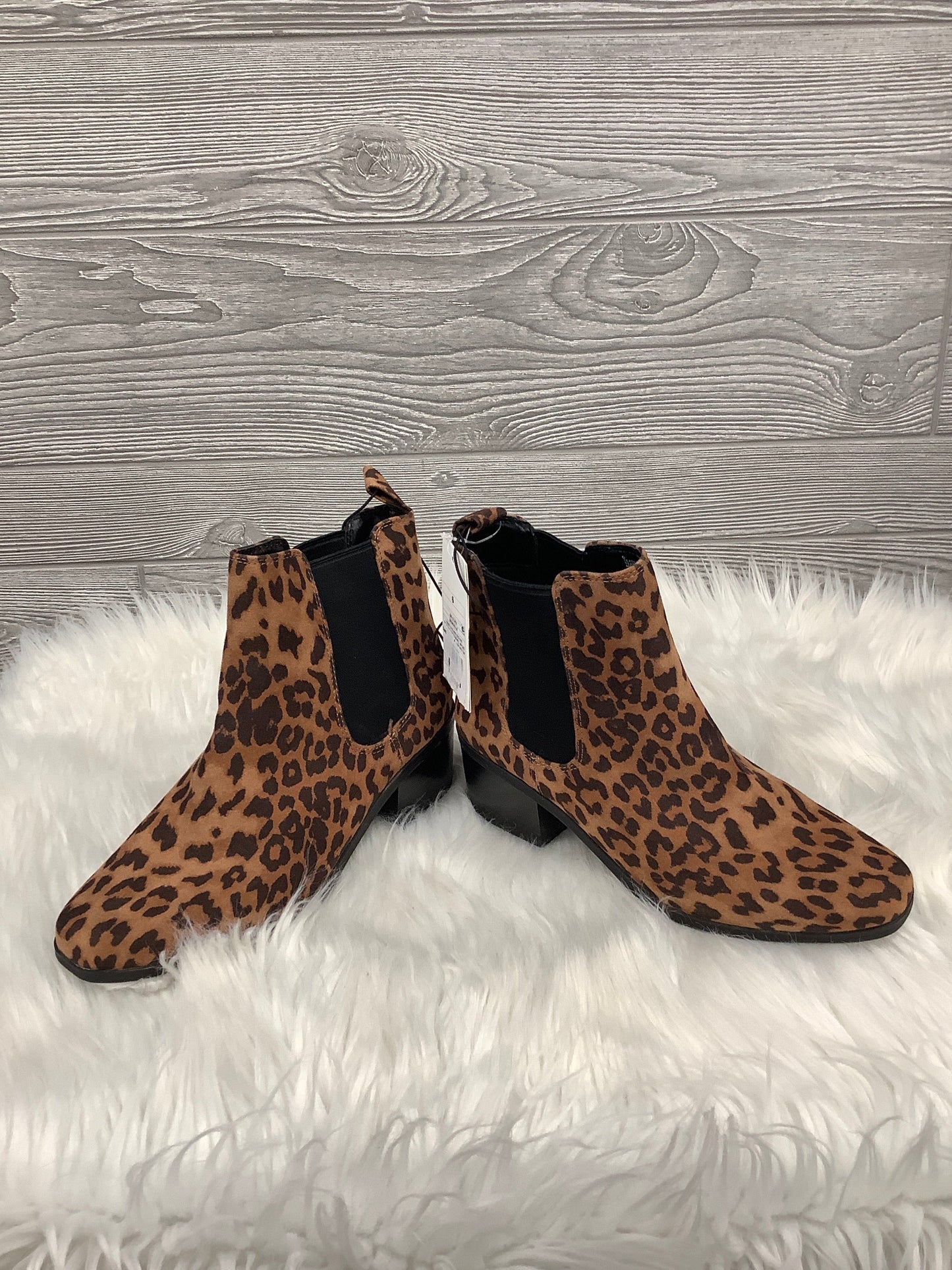 Boots Ankle Heels By A New Day In Animal Print, Size: 6