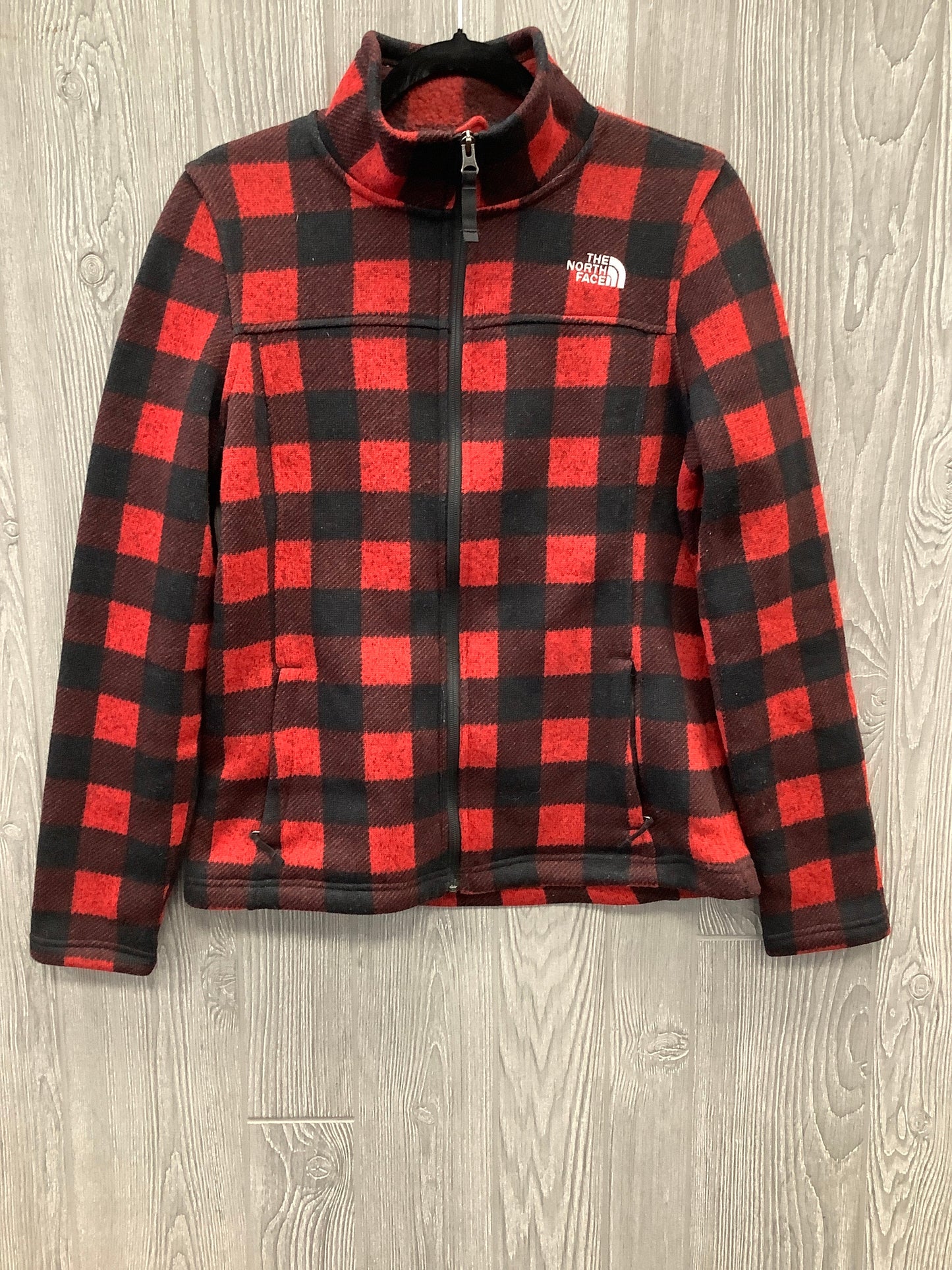 Athletic Jacket By The North Face In Plaid Pattern, Size: M