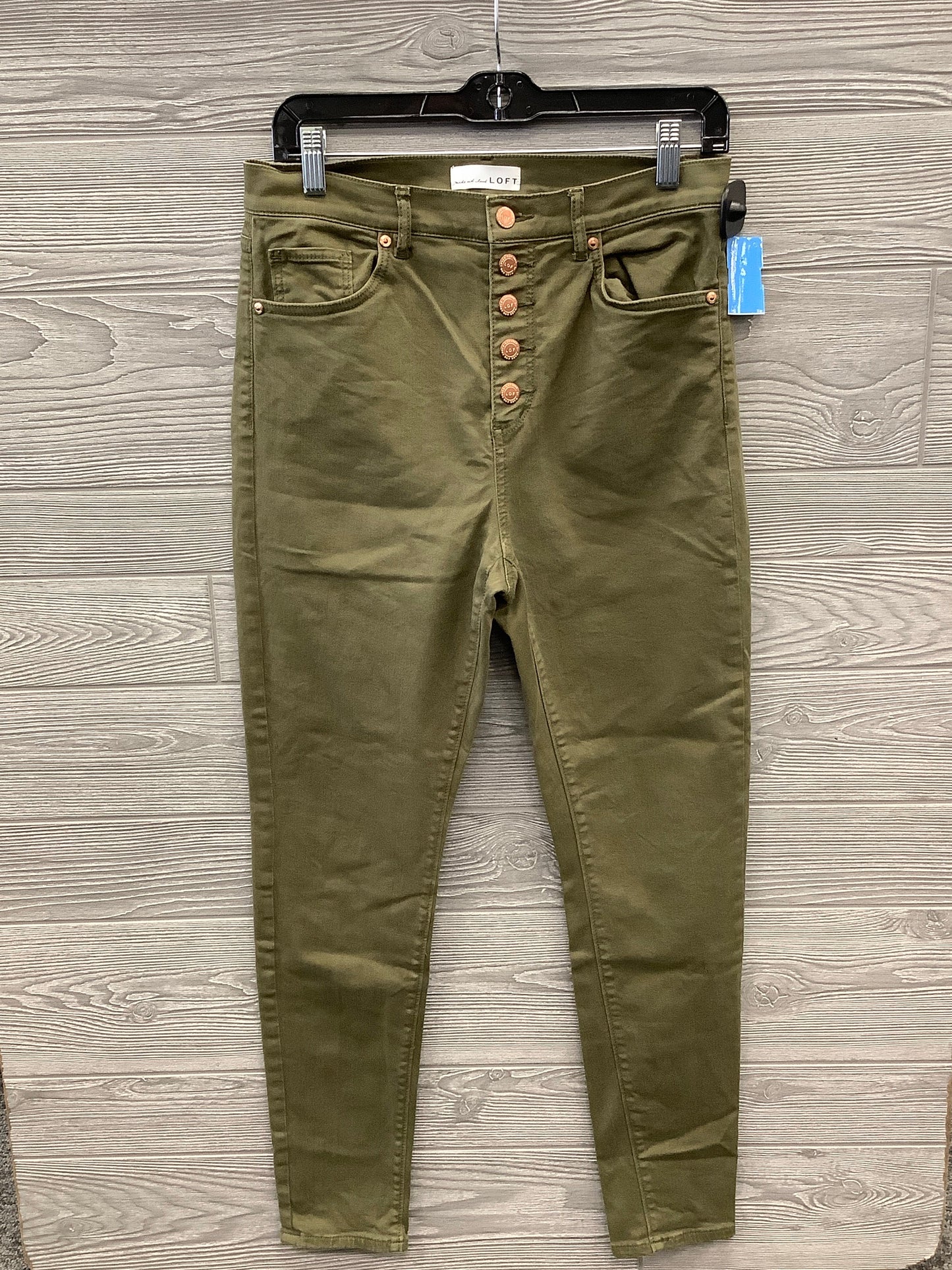 Jeans Skinny By Loft In Green, Size: 6