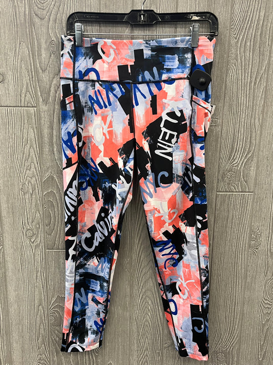 Athletic Leggings By Calvin Klein In Multi-colored, Size: L