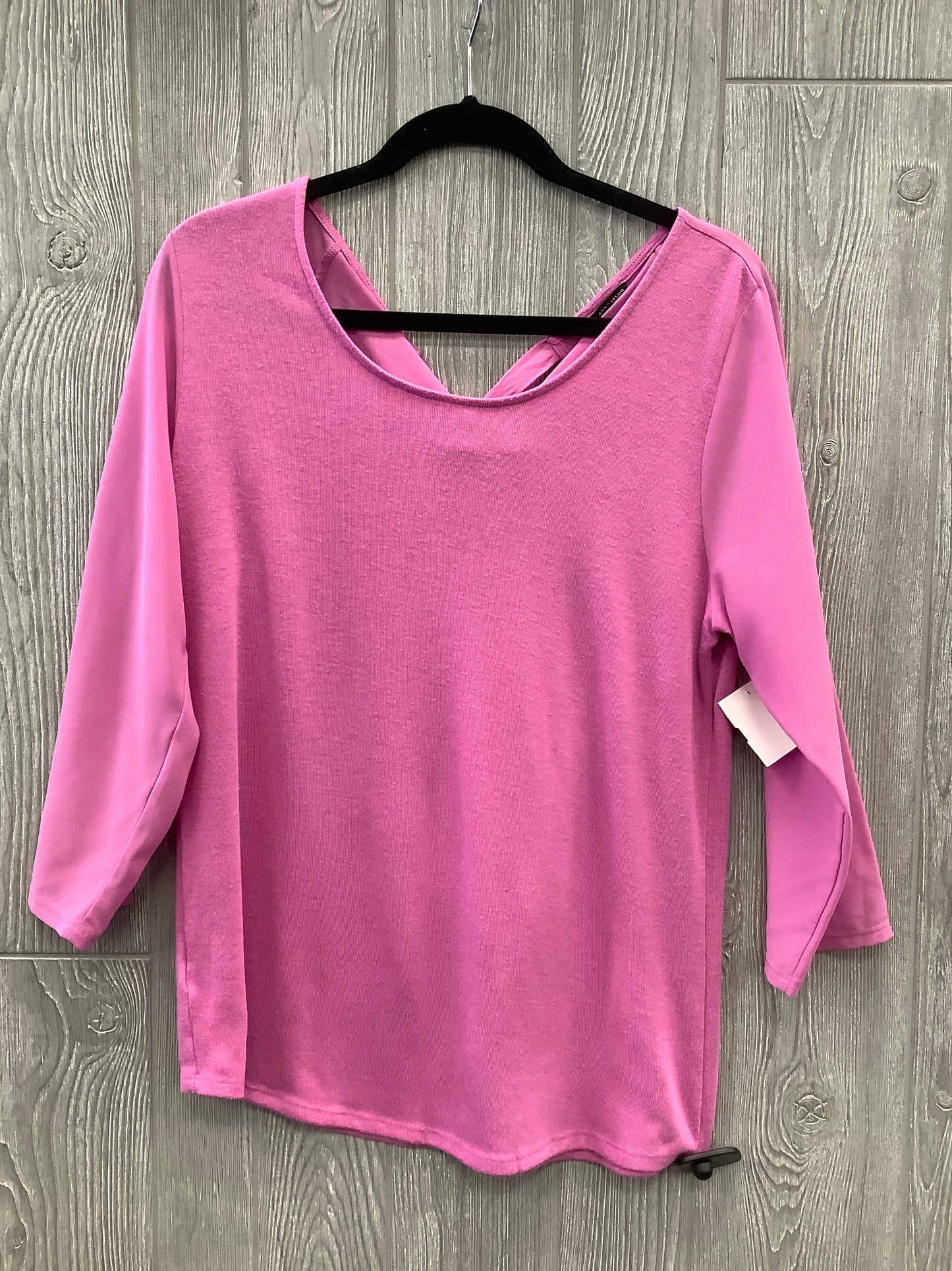 Top Long Sleeve By Ann Taylor In Pink, Size: L