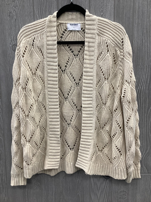 Sweater Cardigan By Old Navy In Cream, Size: M