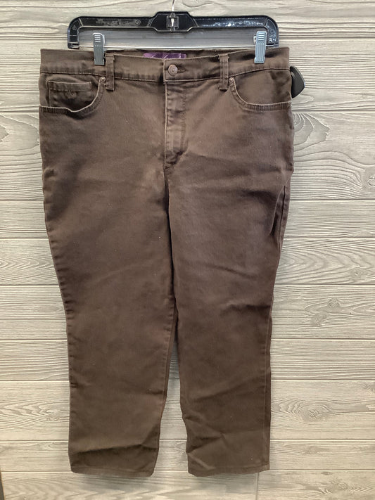 Jeans Straight By Gloria Vanderbilt In Brown, Size: 14p