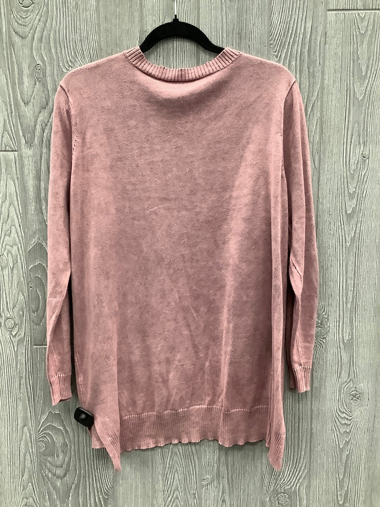 Top Long Sleeve By Logo In Pink, Size: L