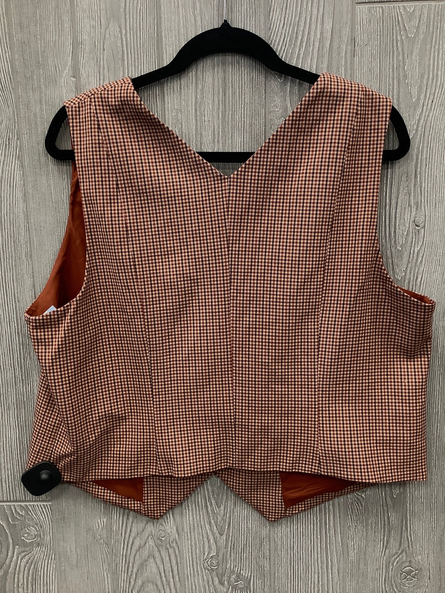 Vest Other By A New Day In Plaid Pattern, Size: Xl