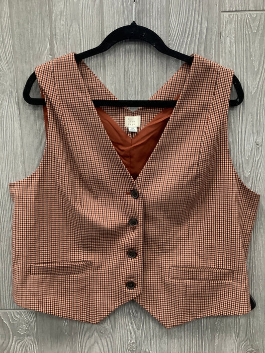 Vest Other By A New Day In Plaid Pattern, Size: Xl