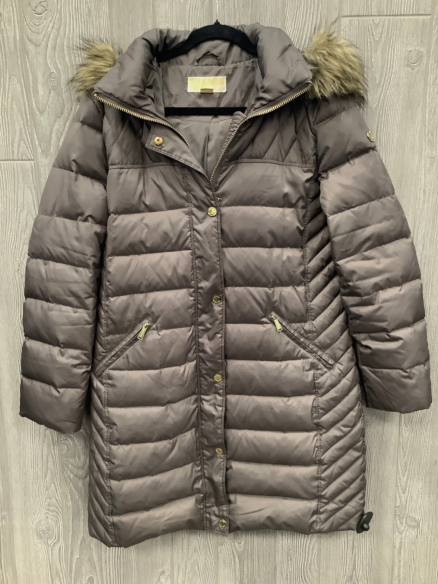 Coat Puffer & Quilted By Michael By Michael Kors In Brown, Size: L