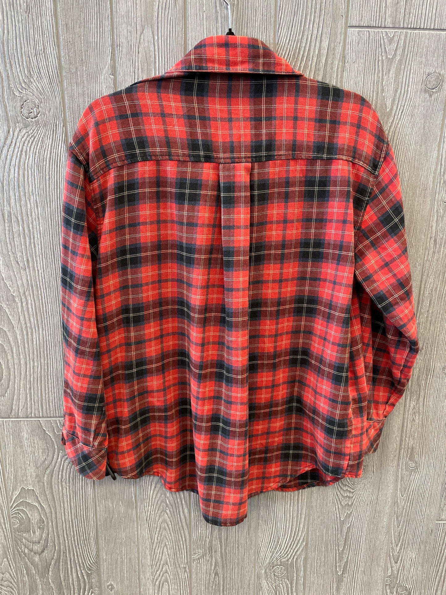 Top Long Sleeve By Wild Fable In Plaid Pattern, Size: Xs