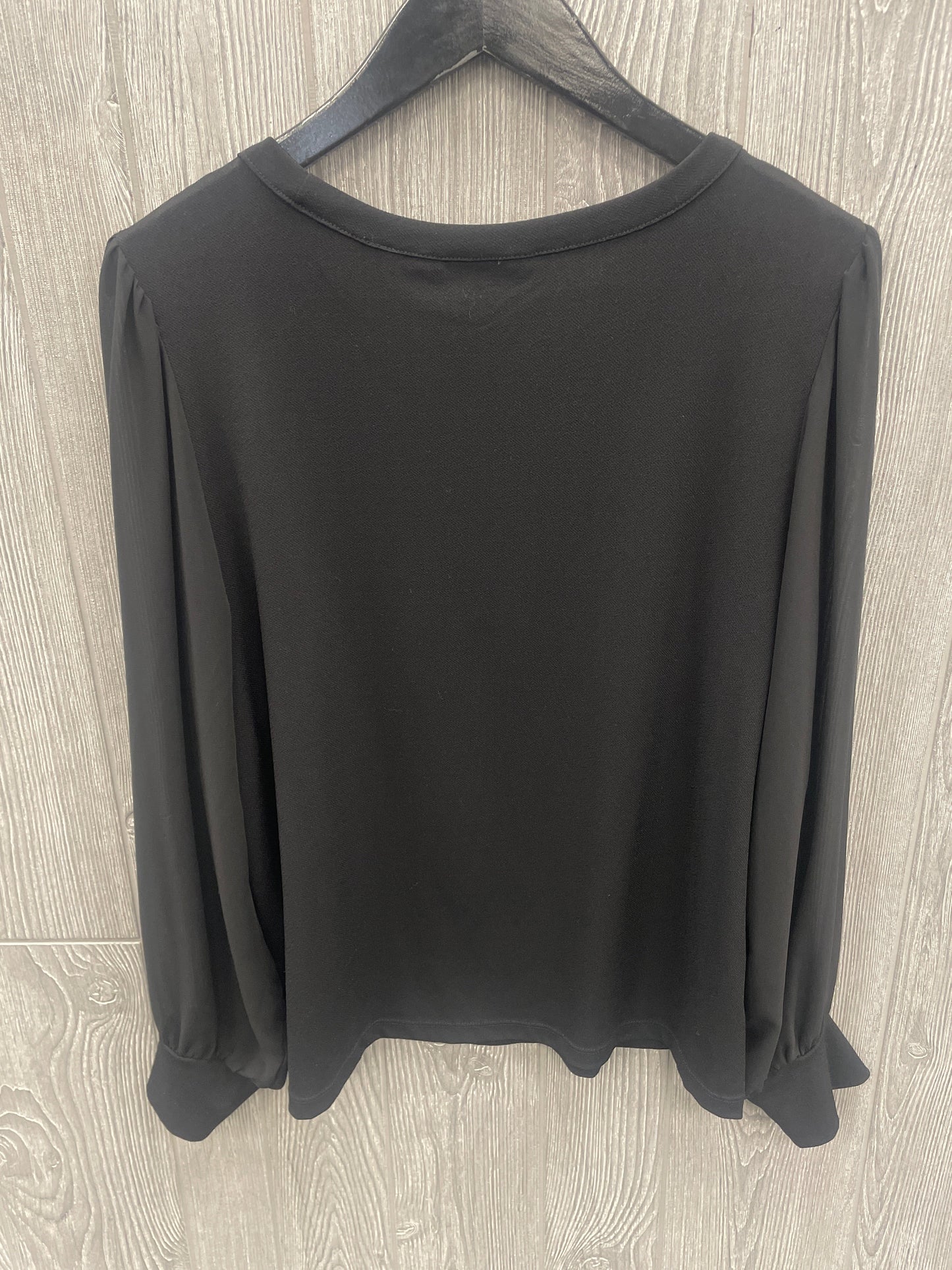 Top Long Sleeve By Banana Republic In Black, Size: L