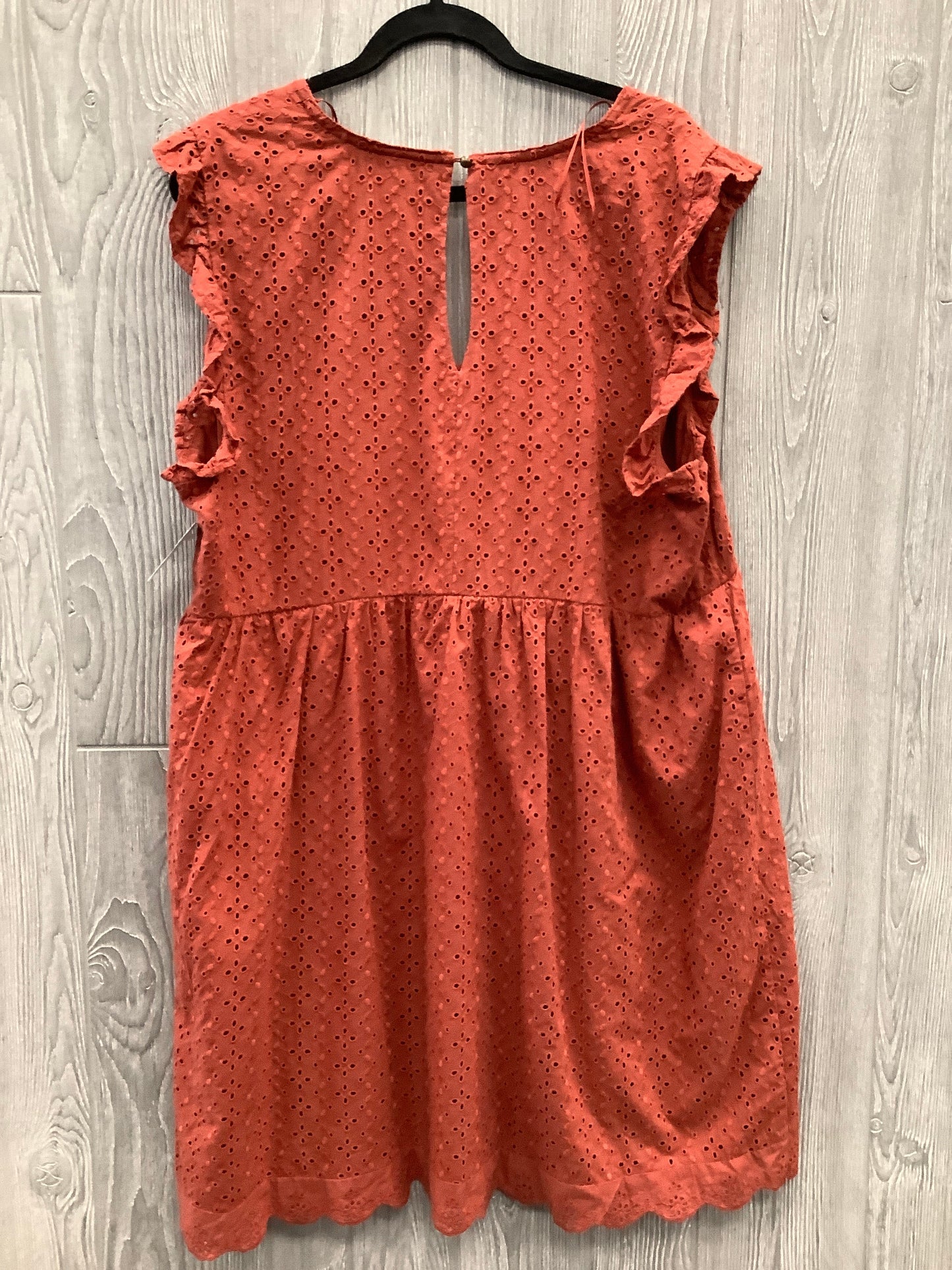 Dress Casual Midi By Knox Rose In Orange, Size: Xxl