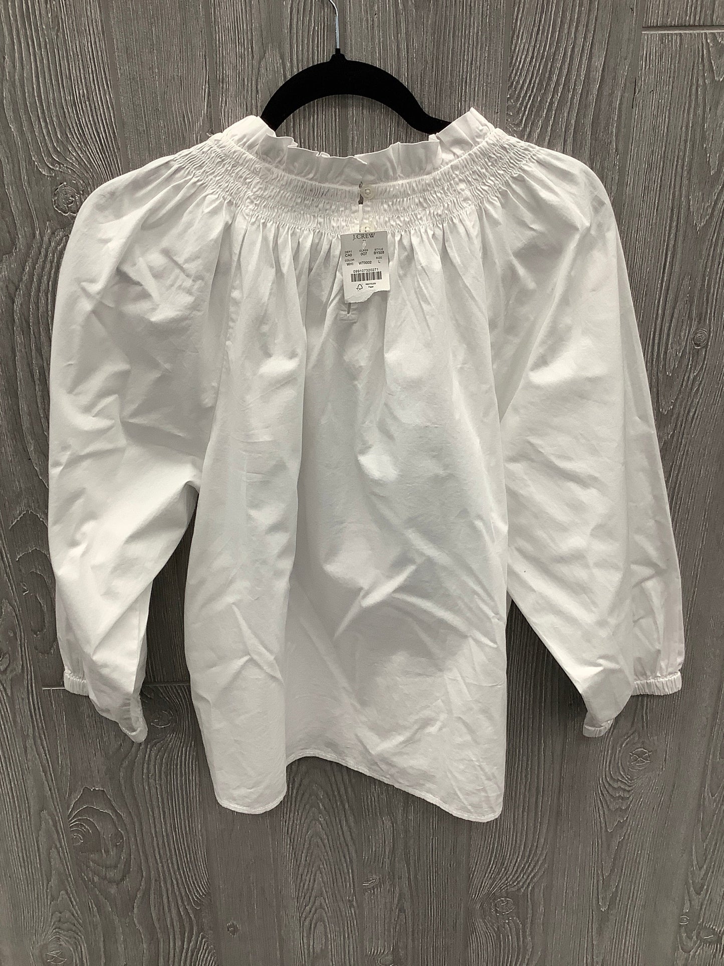 Top Long Sleeve By J. Crew In White, Size: L