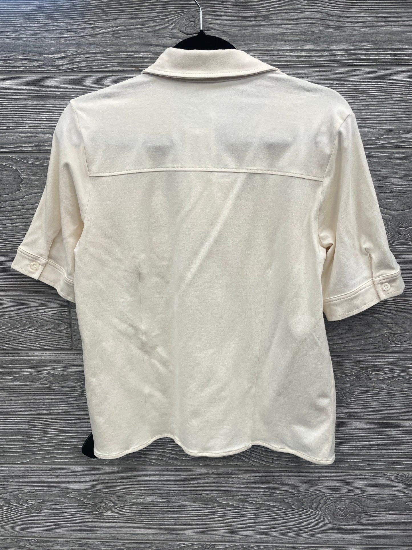 Top Short Sleeve By Frame In Tan, Size: L