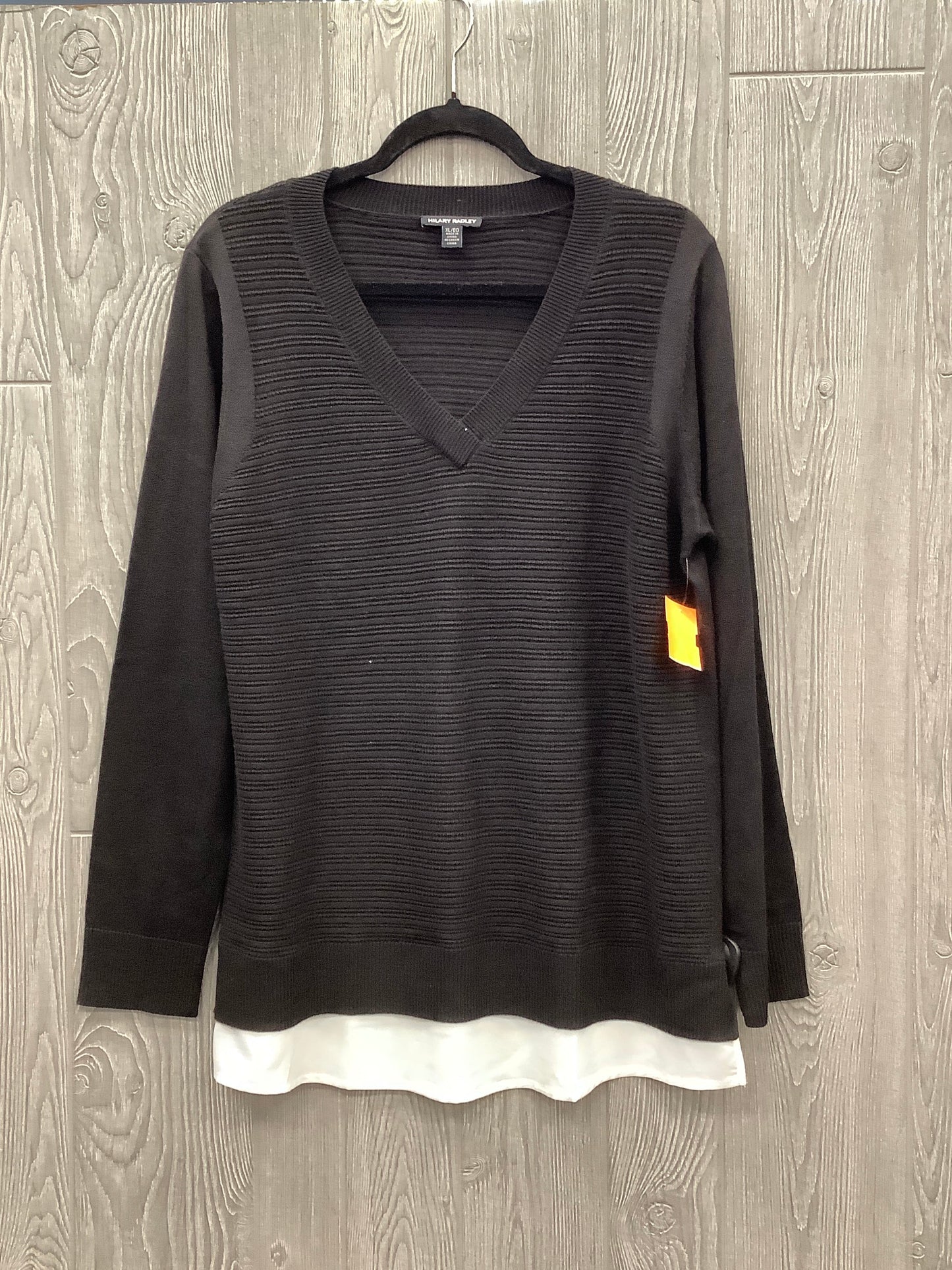 Top Long Sleeve By Hilary Radley In Black, Size: Xl