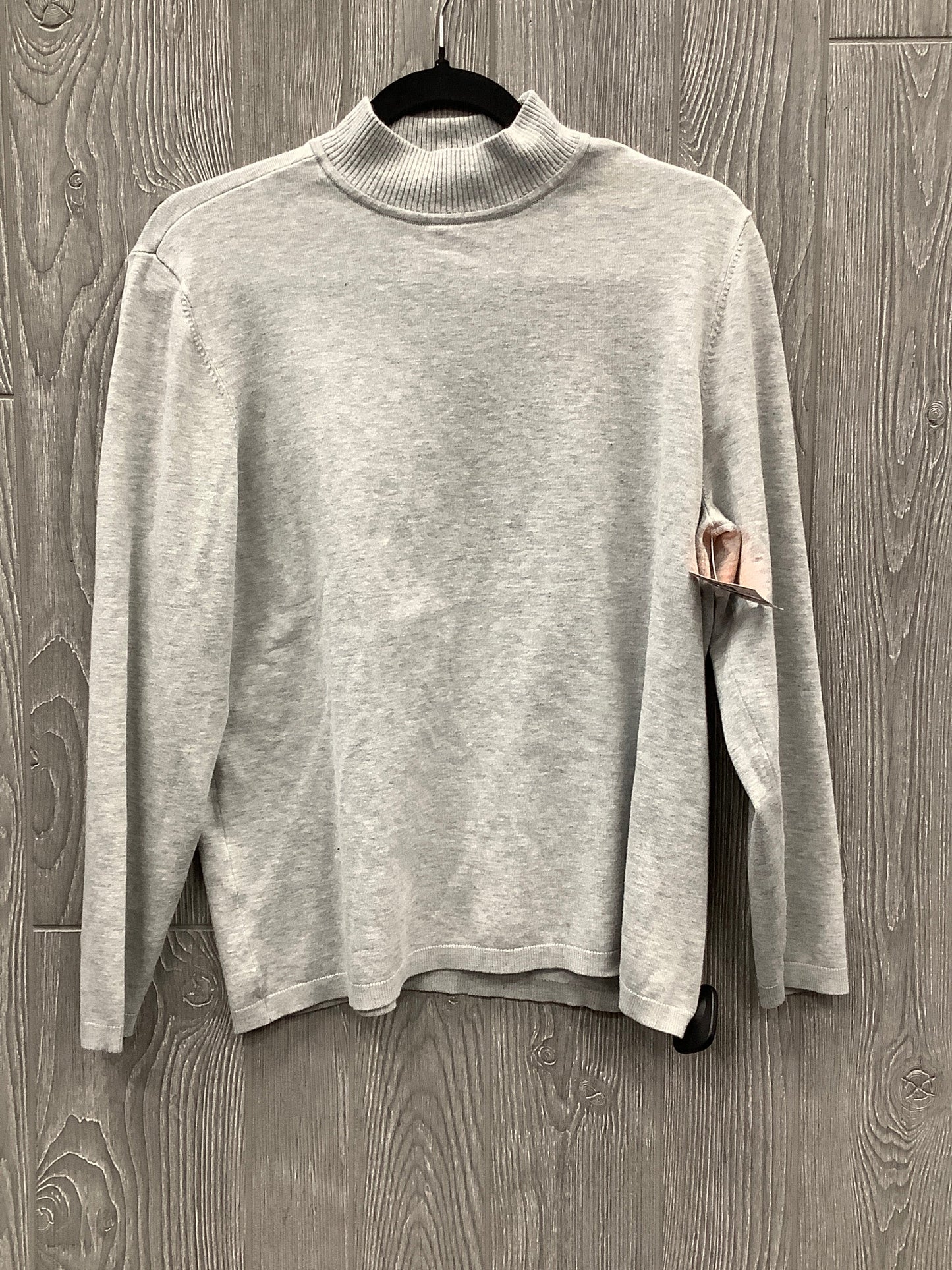 Top Long Sleeve By Chicos In Grey, Size: Xl