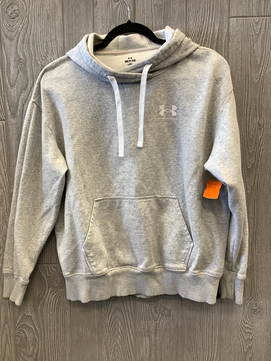 Athletic Sweatshirt Hoodie By Under Armour In Grey, Size: S