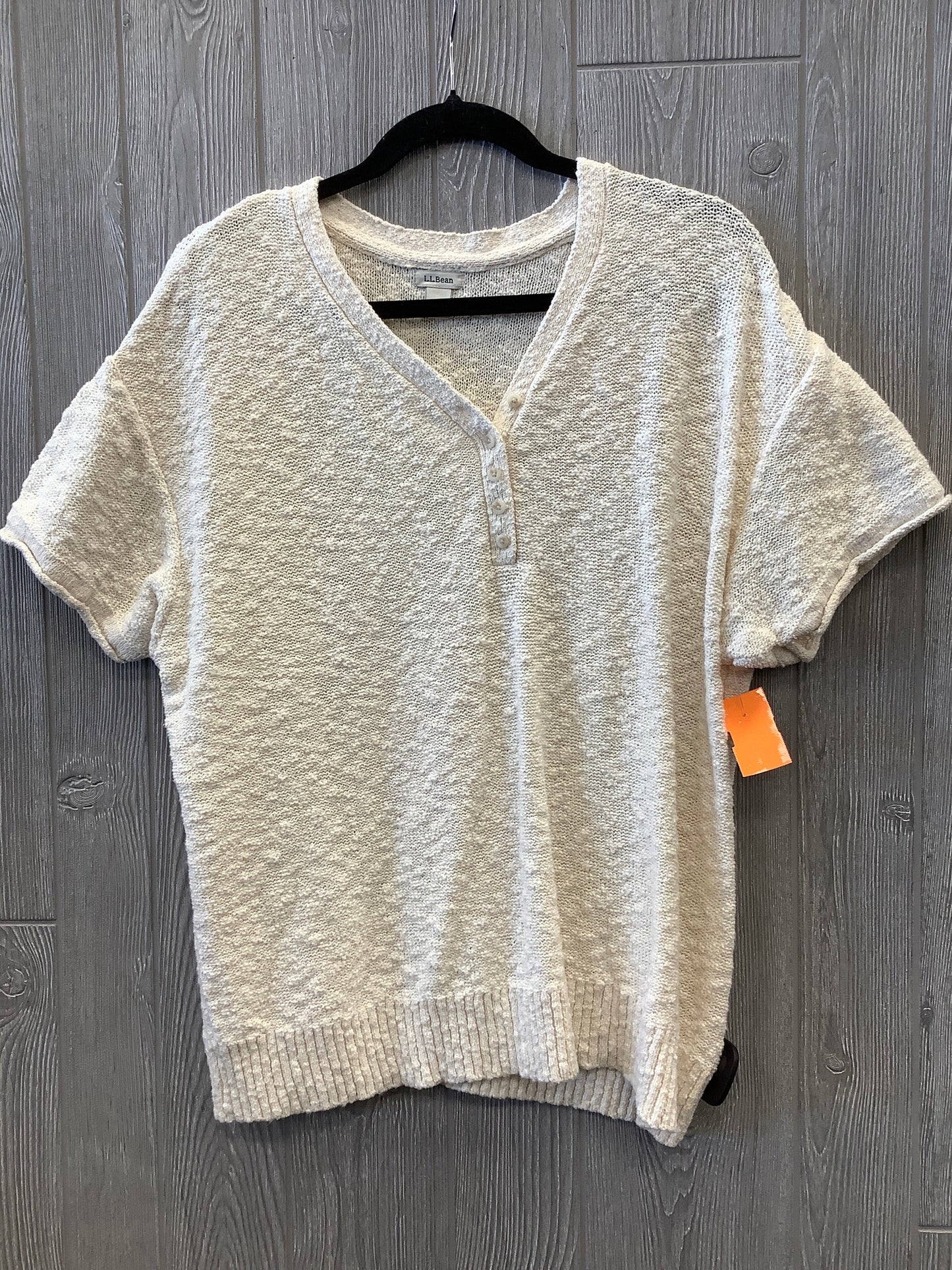 Top Short Sleeve By L.l. Bean In Cream, Size: 2x