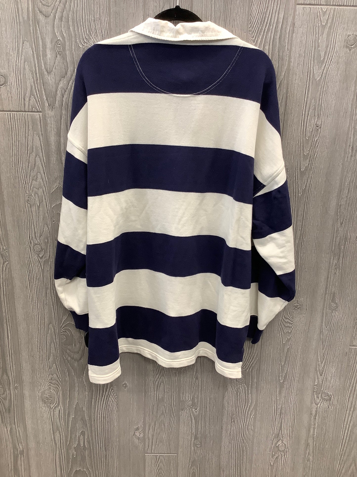 Top Long Sleeve By Aerie In Striped Pattern, Size: Xl