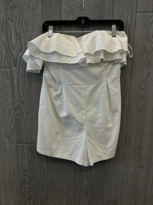 Romper By Pink Lily In White, Size: Xl