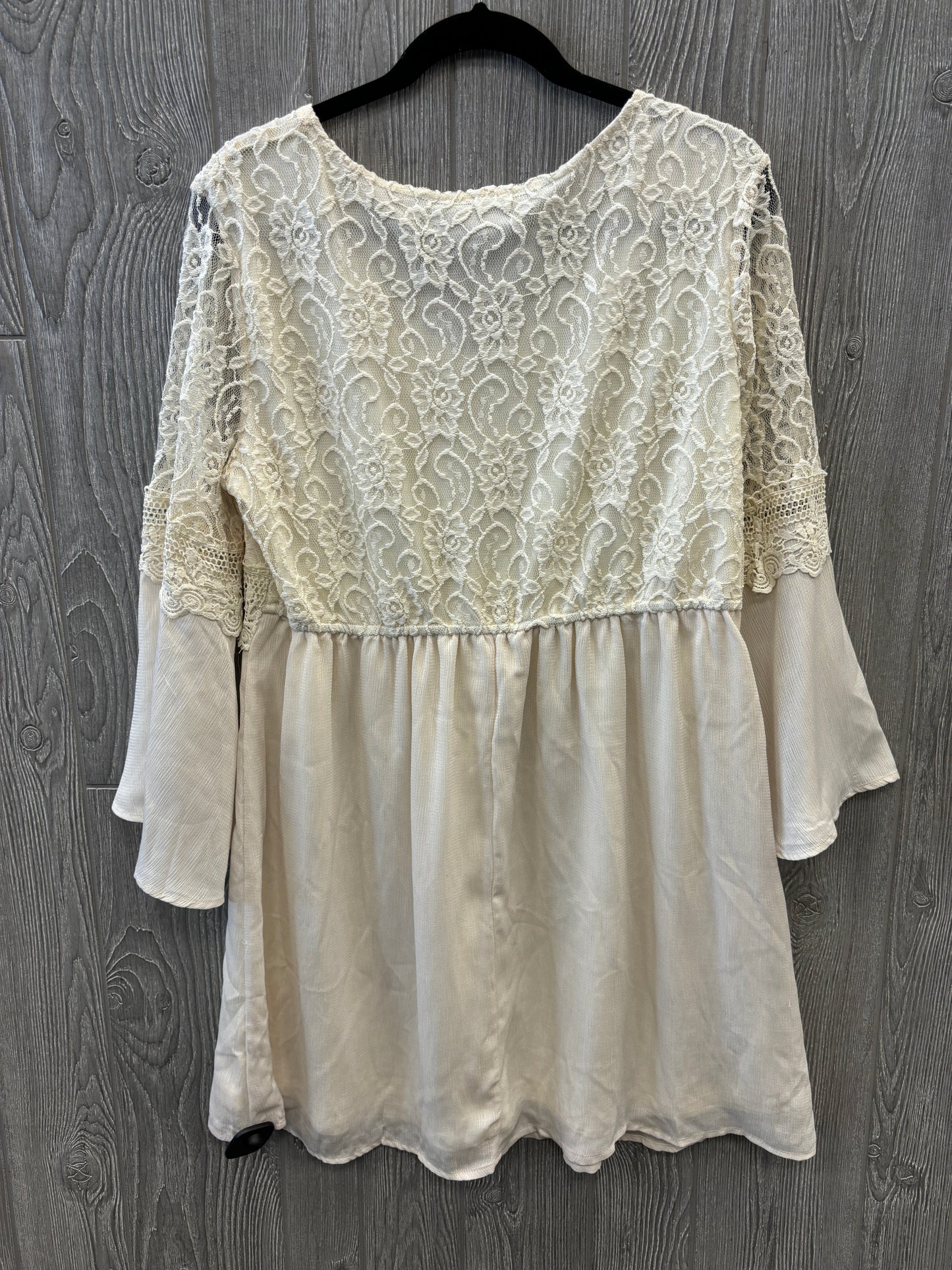 Dress Casual Midi By Zanzea In Cream, Size: Xl