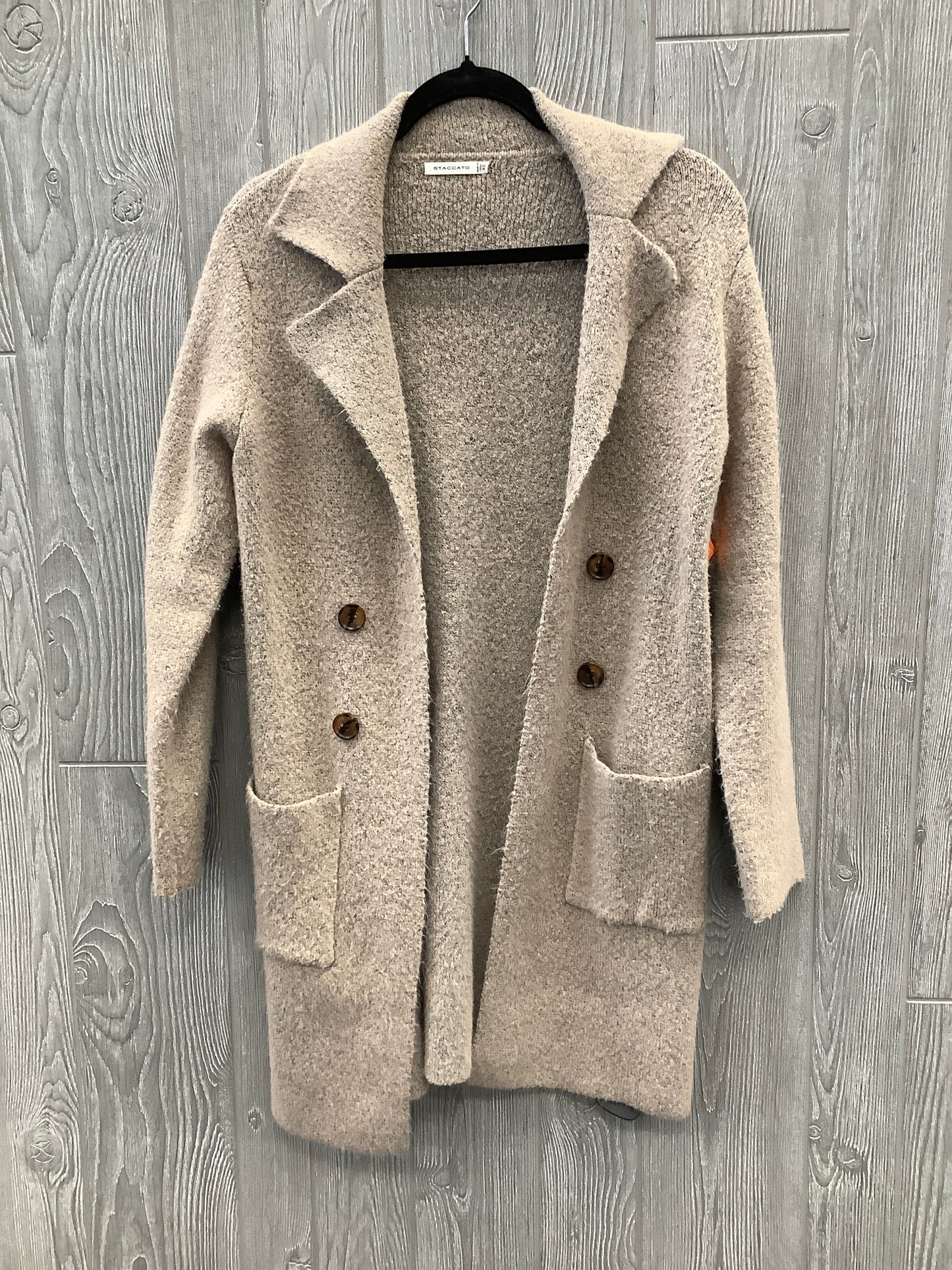 Sweater Cardigan By Staccato In Brown, Size: Xs