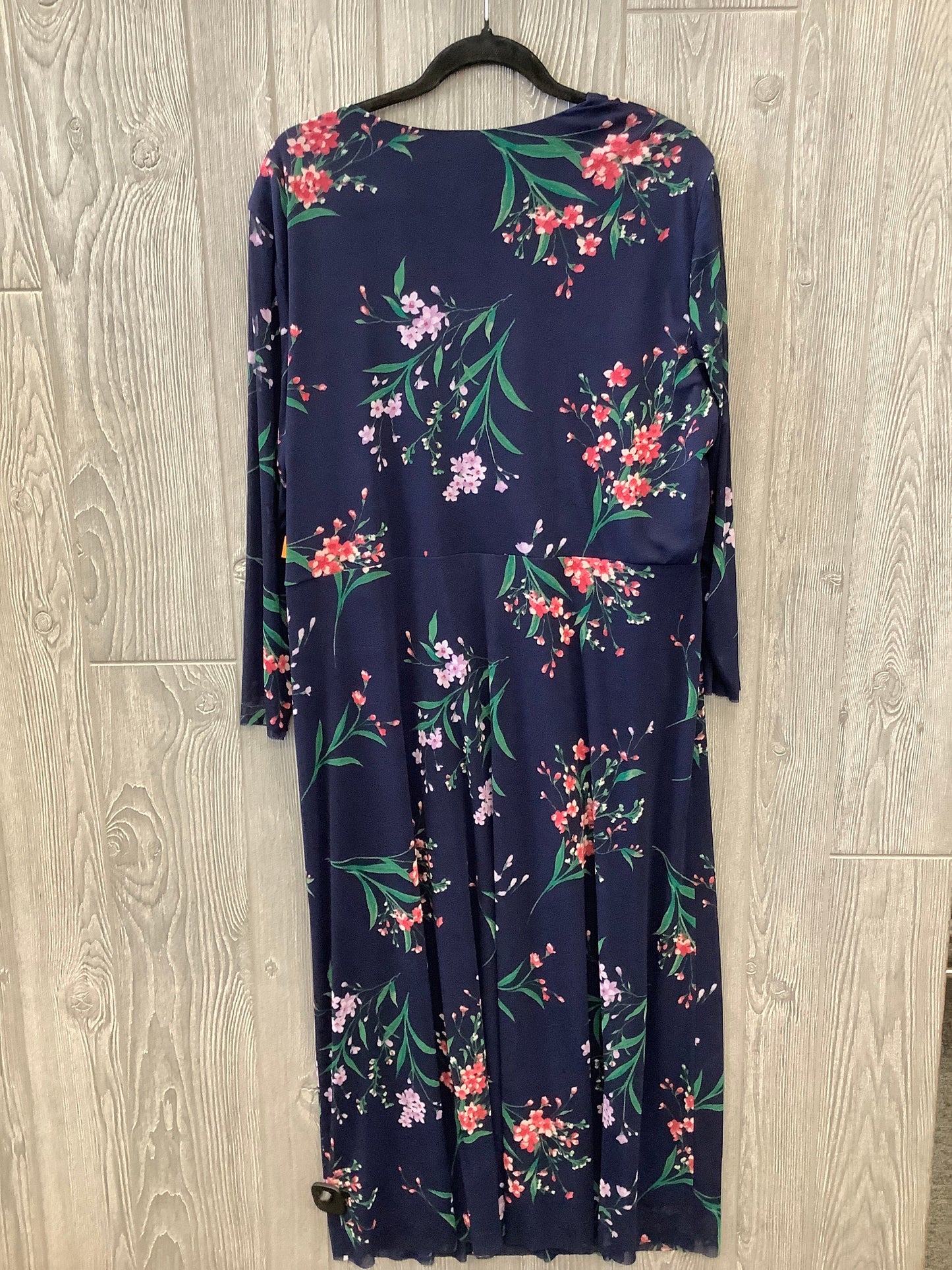 Dress Casual Midi By Anne Klein In Floral Print, Size: 2x