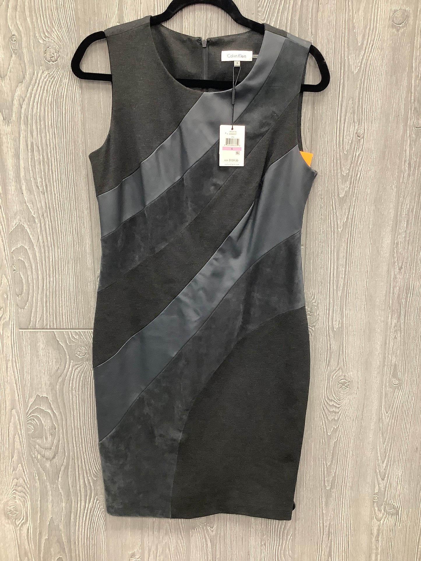 Dress Casual Midi By Calvin Klein In Grey, Size: S