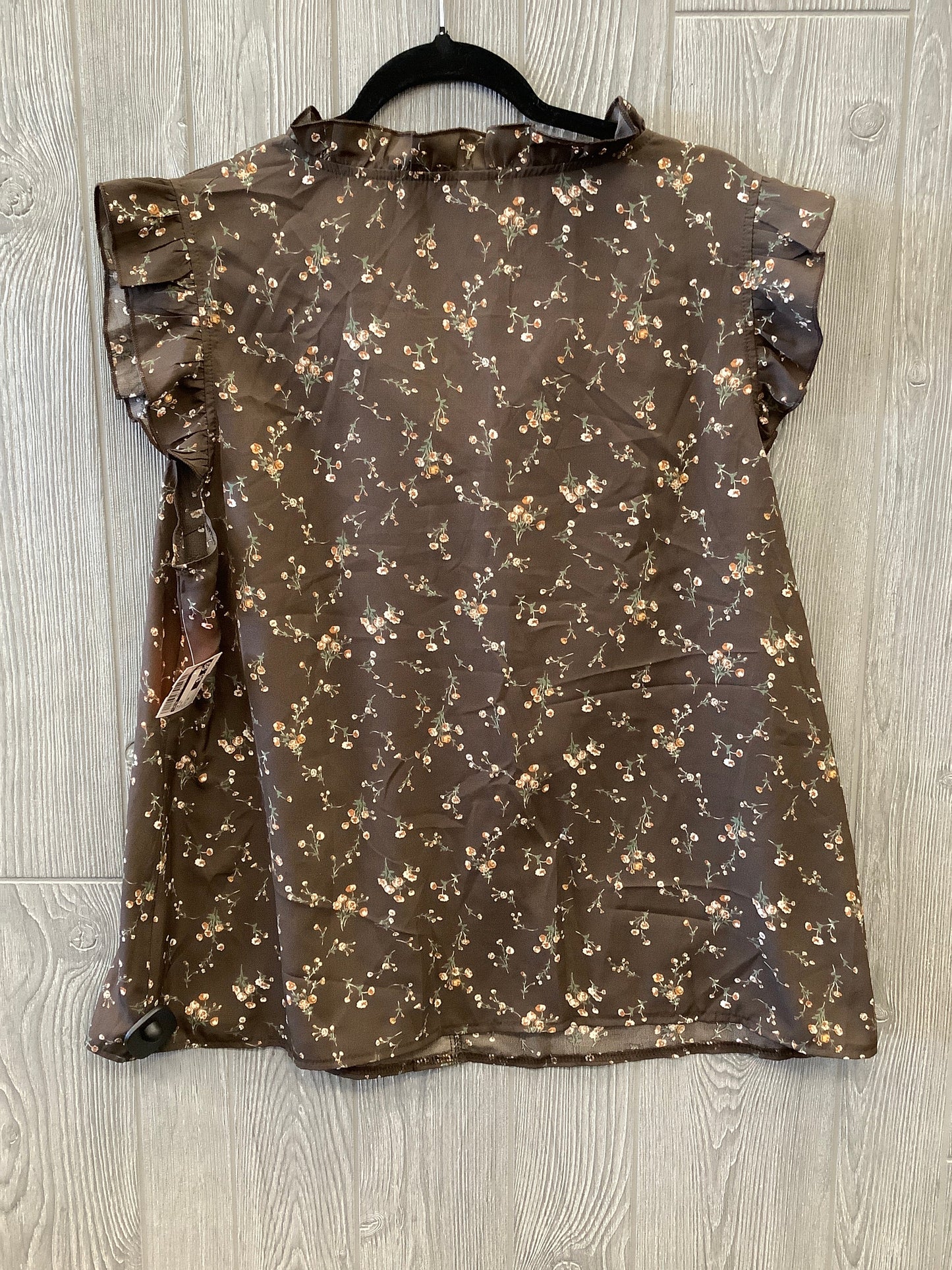 Top Short Sleeve By Shein In Brown, Size: 2x