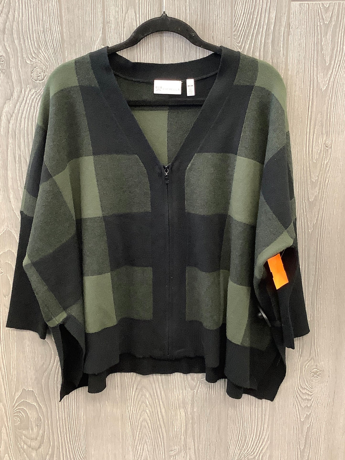 Sweater By Rafaella In Black & Green, Size: Mp