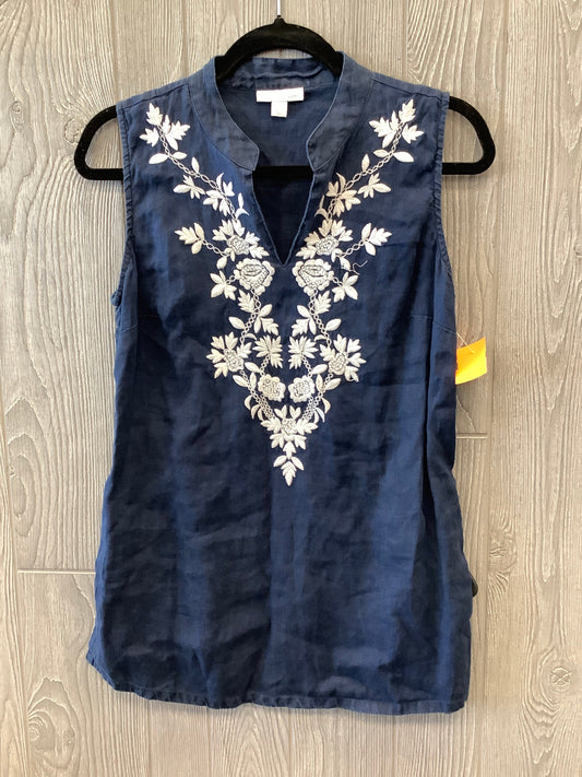 Top Sleeveless By Charter Club In Blue, Size: S