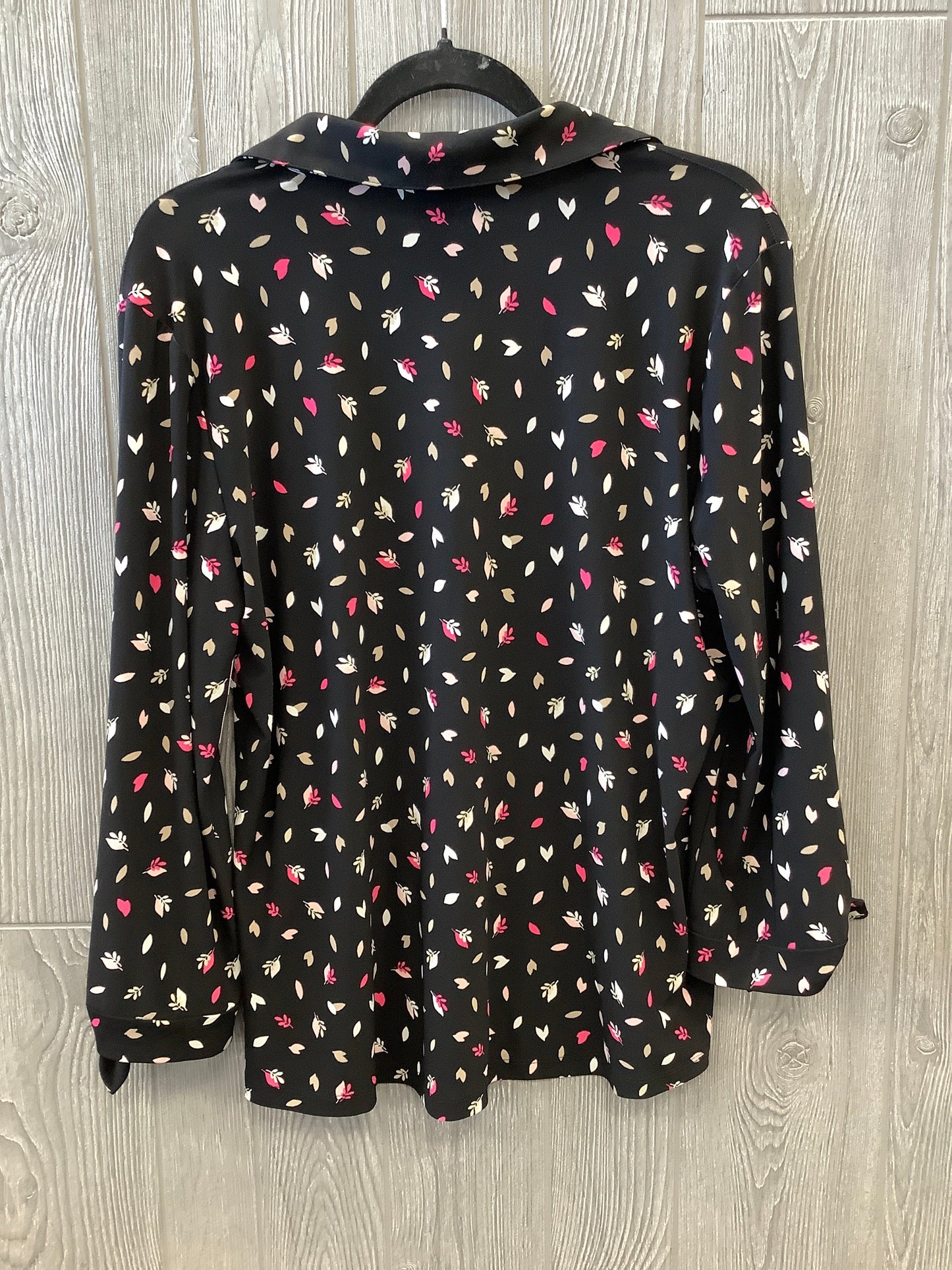 Top Long Sleeve By Anne Klein In Black, Size: L