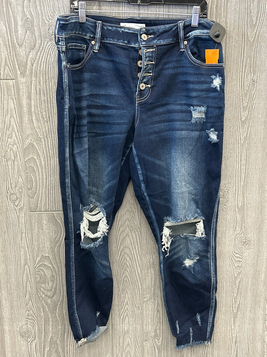 Jeans Skinny By Kancan In Blue, Size: 14