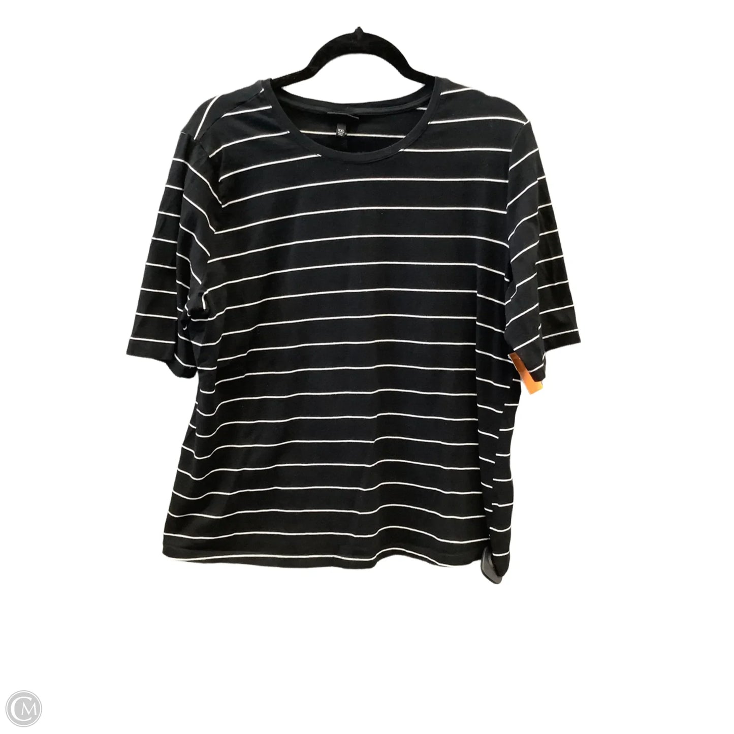 Top Short Sleeve By Who What Wear In Black, Size: Xxl