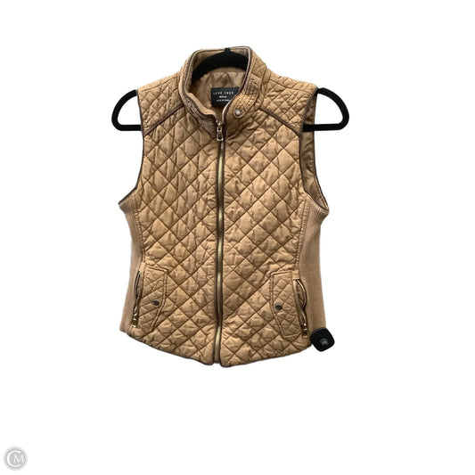 Vest Puffer & Quilted By Love Tree In Brown, Size: M