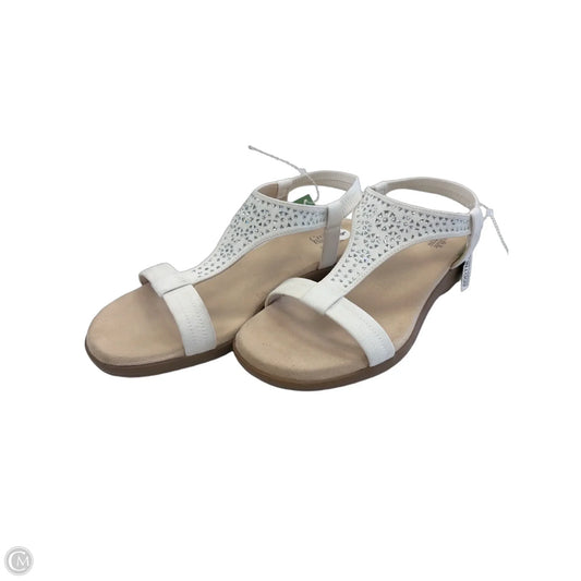 Sandals Flats By Croft And Barrow In White, Size: 9