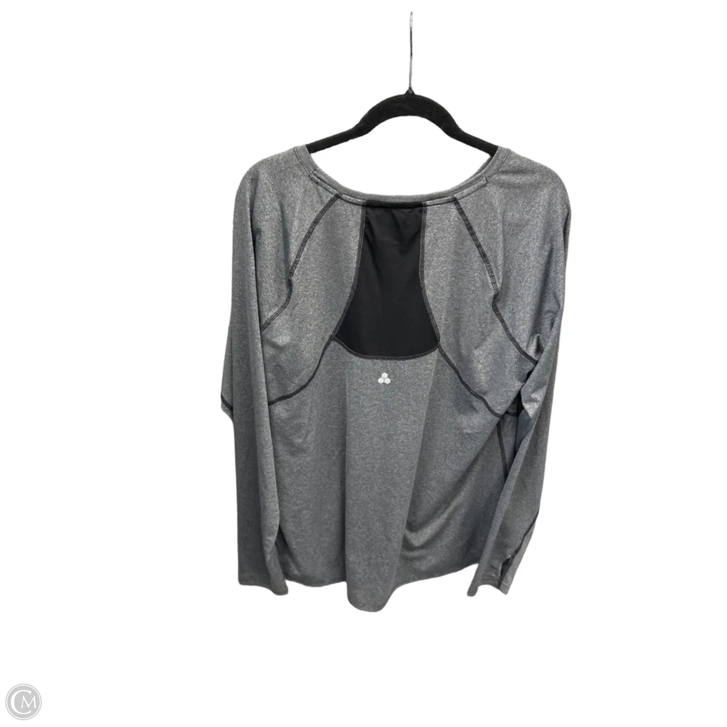 Athletic Top Long Sleeve Crewneck By Tek Gear In Grey, Size: Xl