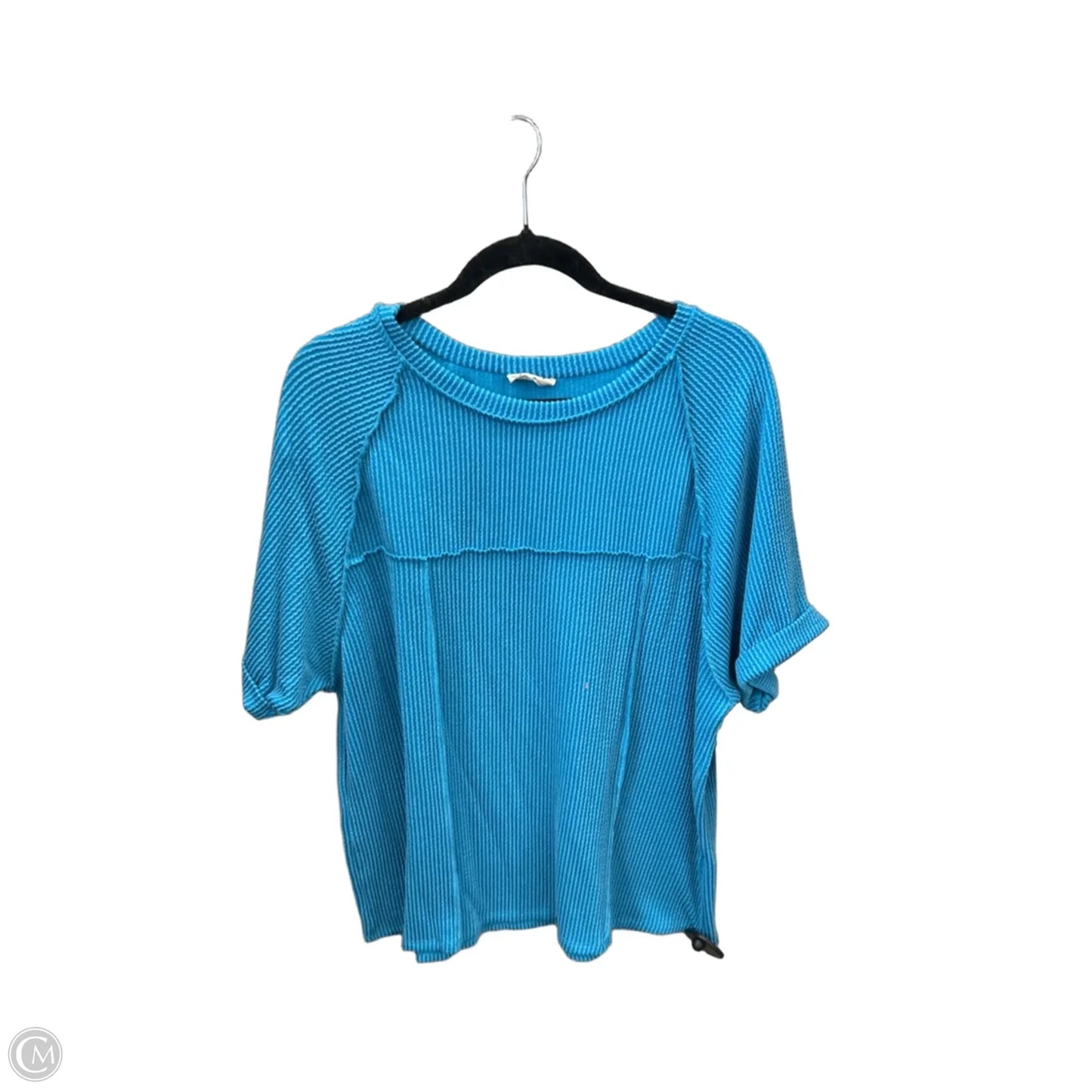 Top Short Sleeve By Blumin In Blue, Size: 1x
